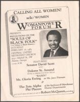 SCLC/W.O.M.E.N. WOMANPOWER Forum Flyer, 1985