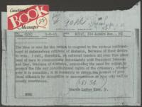 Telegrams Regarding "Bloody Sunday", March 8, 1965