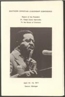 Report of SCLC President Ralph D. Abernathy to the Board of Directors, April 1971