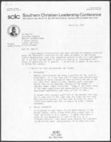 Correspondence to Ian Martin from Timothy McDonald, March 23, 1987