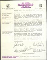 Correspondence Regarding the 12th Annual Martin Luther King, Jr. Drum Major for Justice Awards Dinner, 1991