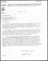 Correspondence to Clarence Thomas from Joseph E. Lowery, March 12, 1992
