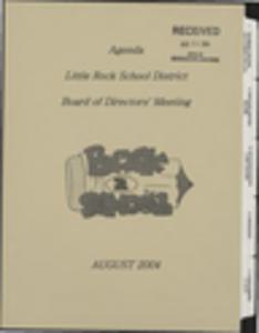 "Little Rock School District Board of Directors' Meeting" agenda