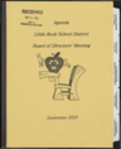 "Little Rock School District Board of Directors' Meeting" agenda