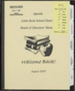 "Little Rock School District Board of Directors' Meeting" agenda