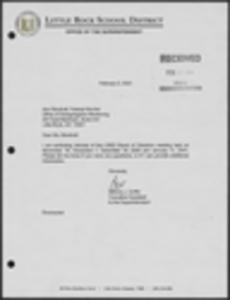 Little Rock School District, school board meeting minutes and correspondence