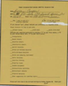 Parent Committee: Desegregation planning committee volunteer forms, unable to work on committees