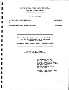 Court Filings: Court of Appeals, brief for appellant Little Rock School District (LRSD)