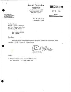 Court filings: District Court, Joshua intervenors' proposed findings and conclusions of law regarding Pulaski County Special School District's (PCSSD's) motion for unitary status