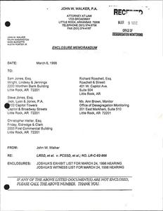 Court filings concerning exhibit and witness lists, affidavit of Leslie V. Carnine, ODM ''Disciplinary Sanctions in the Pulaski County Special School District (PCSSD)'', and LRSD's revised desegregation and education plan