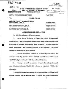 Court filings concerning LRSD's compliance report, addition of an activities complex at Baker Interdistrict School, and motion release of LRSD from federal court supervision