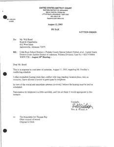 Includes Pulaski County Special School District (PCSSD) reply to all responses regarding its fourth motion to enforce settlement agreement, District Court motion for stay of judgment and order made pursuant to Rule 62 of the Federal Rules of Civil Procedure and Rule 8.A of the Eighth Circuit Rules of Appellate Practice.
