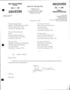 Responses concerning site selection at Maumelle, reduction of the Office of Desegregation Management budget, appellants' motion to hold appeal in abeyance, Pulaski County Special School District's (PCSSD's) motion to approve the re-design of Harris Elementary School and for the rezoning of the Harris and Sherwood attendance zones.