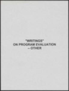 Compliance hearing exhibits, ''Writings on Program Evaluation-Other''