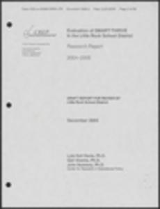 Evaluation of SMART/THRIVE In the Little Rock School District: Research Report, 2004-2005, Draft