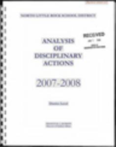 Analysis of Disciplinary Actions, District Level