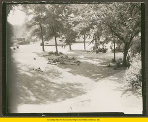 Soldiers laying on the lawn