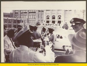 Police in front of Central High School
