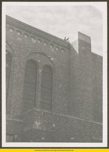101st Airborne soldier patrolling the roof of Central High School