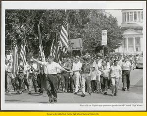 Pro-Faubus march from state capitol to Central High School
