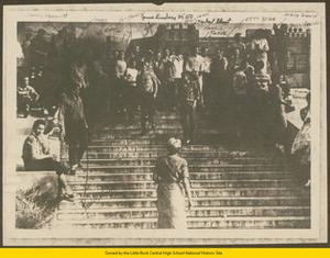 Students on front steps of Central High School