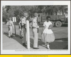 Elizabeth Eckford turned away by National Guard troops