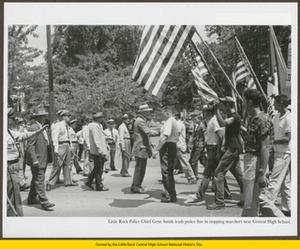 Gene Smith and police line stop integration protest march