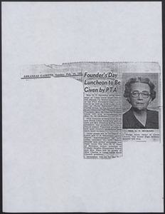 Newspaper clippings collected by Elizabeth Huckaby
