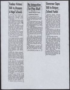 Newspaper clippings collected by Elizabeth Huckaby