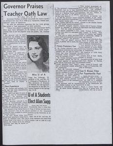 Newspaper clippings collected by Elizabeth Huckaby