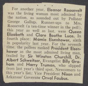 Magazine articles collected by Elizabeth Huckaby