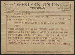 Correspondence critical of Robert R. Brown