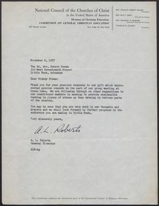 Correspondence supportive of Robert R. Brown