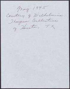 Wilhelmina Thompson Ballentine individual file