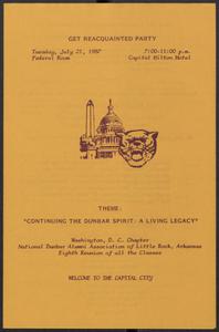 National Dunbar Alumni Association reunion materials
