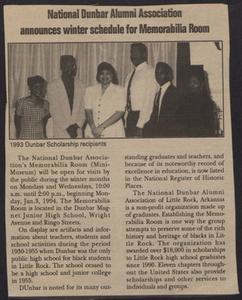 National Dunbar Alumni Association correspondence