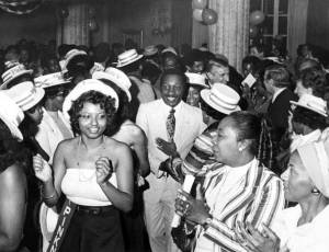 Arnold Pinkney enjoys a campaign celebration
