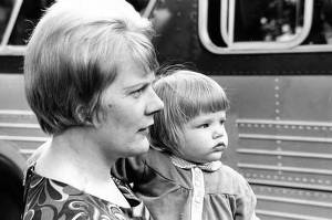 Mrs. William Crossfield and daughter