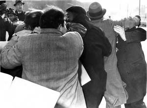 Protesters fighting