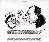 --You do not see a crooked politician!-- Only a world statesman!-- You do not see a crooked politician!-- Only a world statesman!-- You do not see a crooked politician-- / Baldy, [1974]