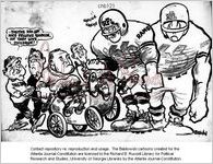 [Baldy cartoon about trading Atlanta Falcons football players Tommy Nobis and Johnson to the Los Angeles Rams] / Baldy, [1966]