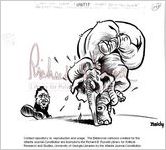 --Don't shoot Ronne [sic]! I didn't say I couldn't support you Ronnie! I'm a loyal Repub-- I mean I'm not a loyal-- I mean-- I mean-- / Baldy, [ca. 1971]