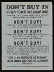 Don't Buy flyer