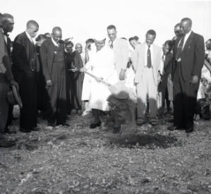 Baptist church groundbreaking ceremony