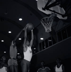 George Washington Carver students playing basketball
