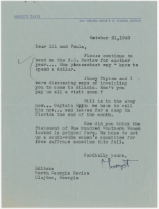 Gayle, Margot - Southern Women for Poll Tax Repeal