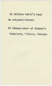 Kimsey, Ed - Kimsey's Book Shop