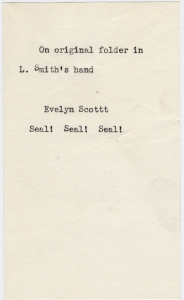 Scott, Evelyn - Writer