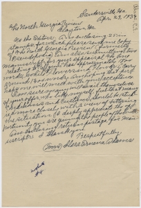 Correspondence re manuscript contest