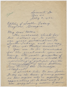 Subscription Correspondence